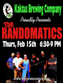 The band standing up by the show details