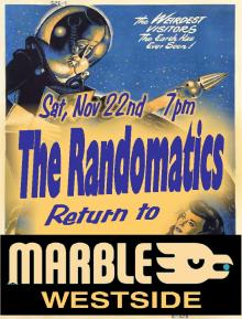 Show information with an outer space theme