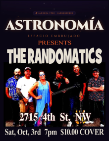 Picture of the band with show details